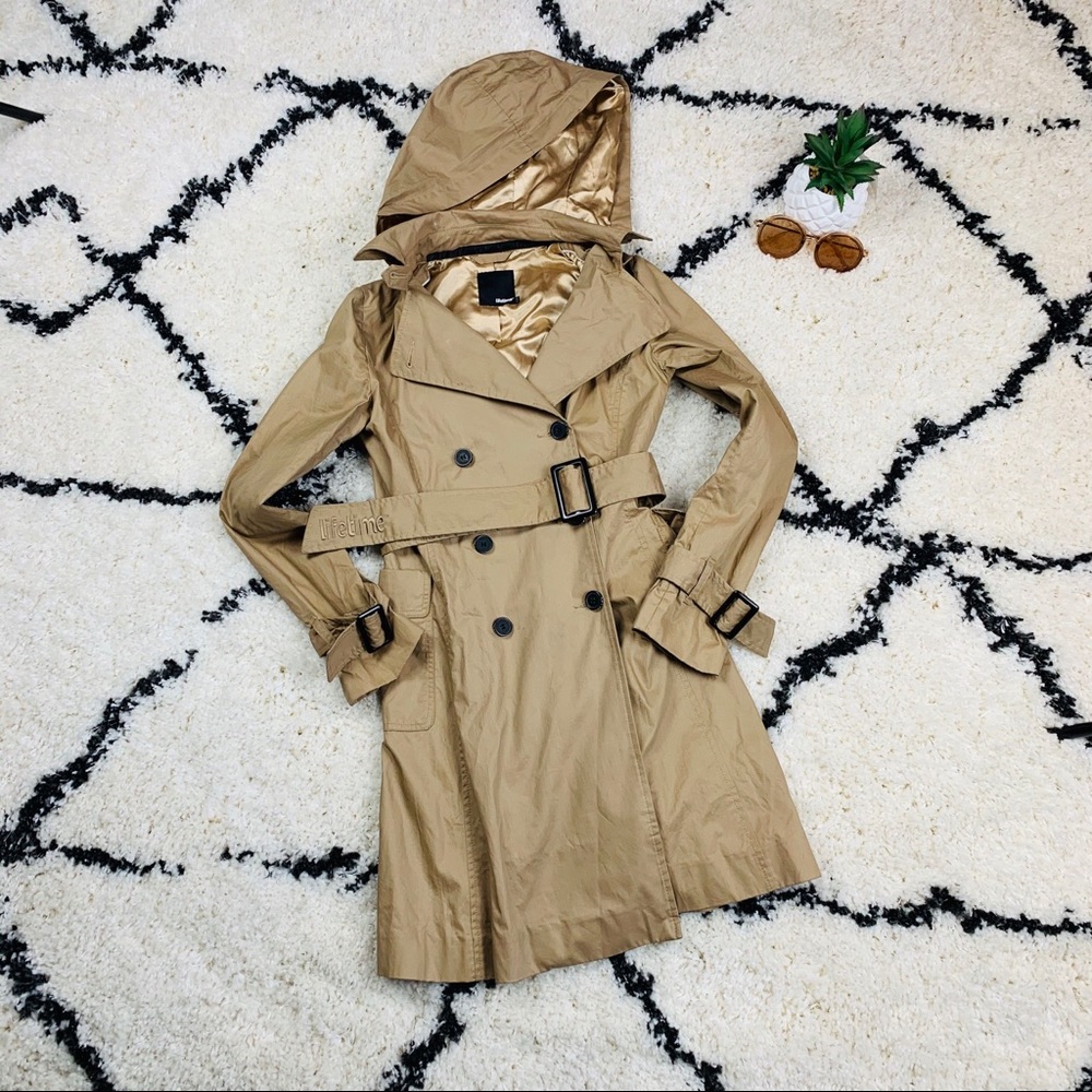 Light tan trench coat women’s jacket